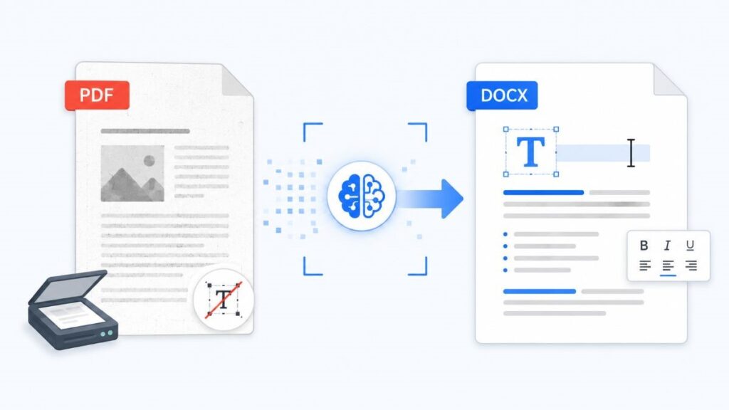 تبدیل PDF اسکن‌شده به Word